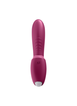 2 en 1 Vibromasseur point G avec stimulateur clitoris connecté USB rouge Sunray Satisfyer - CC597807